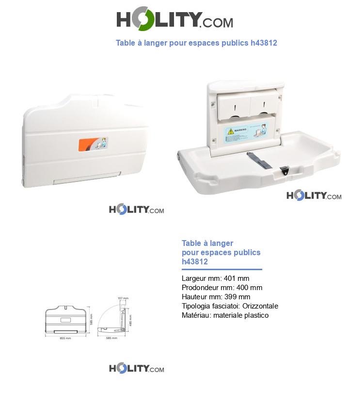 Table à langer pour espaces publics h43812
