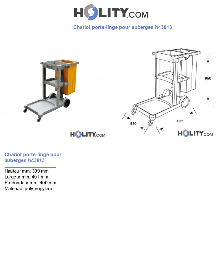 Chariot porte-linge pour auberges h43813