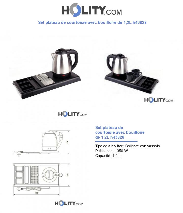 Set plateau de courtoisie avec bouilloire de 1,2L h43828