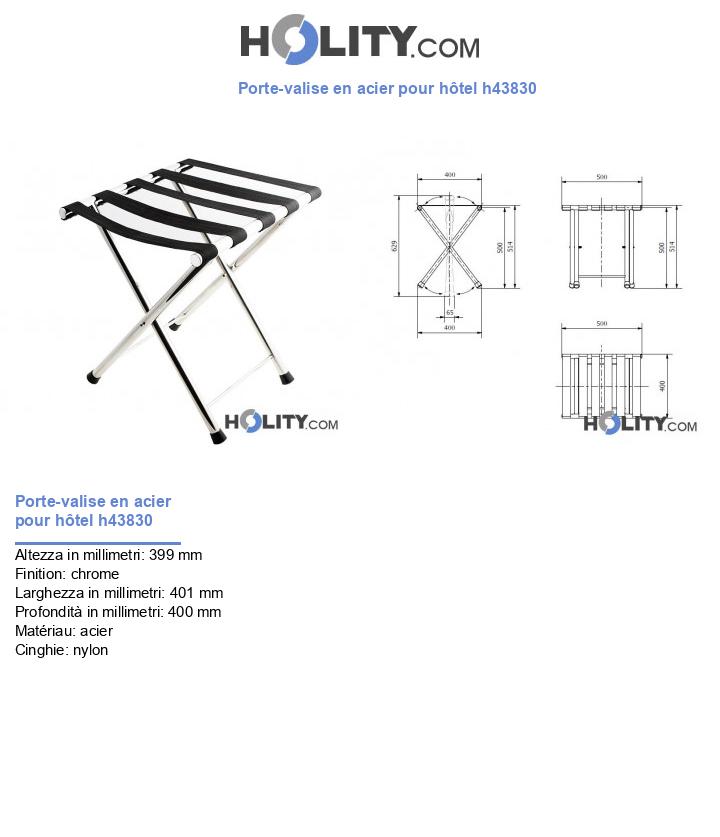 Porte-valise en acier pour hôtel h43830