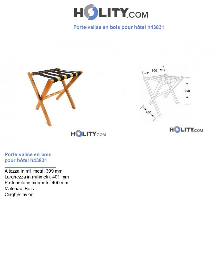 Reggivaligia in legno per hotel h43831