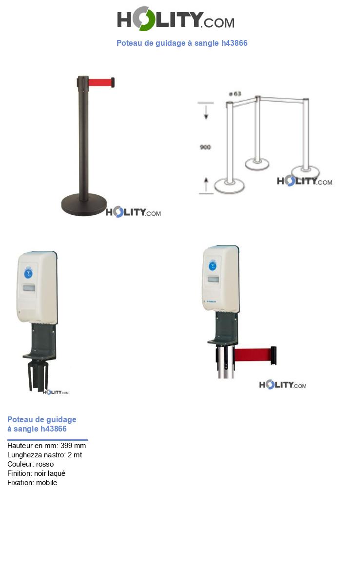 Poteau de guidage à sangle h43866