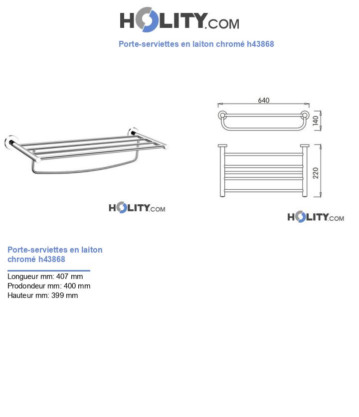 Porte-serviettes en laiton chromé h43868