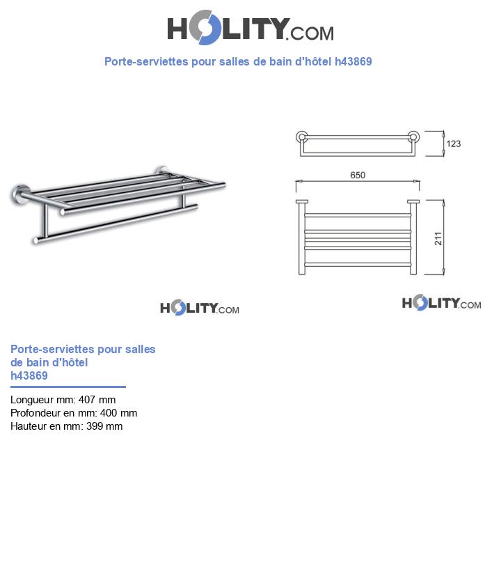 Porte-serviettes pour salles de bain d'hôtel h43869