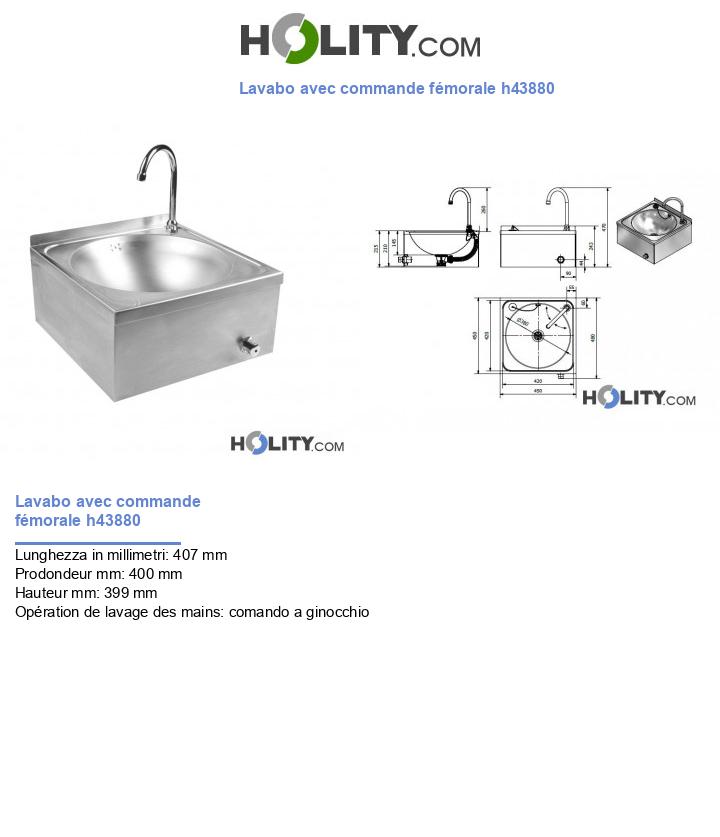 Lavabo avec commande fémorale h43880