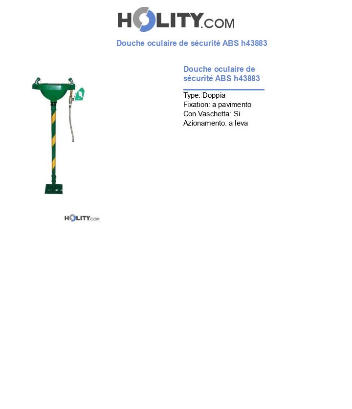 Douche oculaire de sécurité ABS h43883