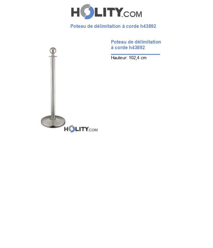 Poteau de délimitation à corde h43892