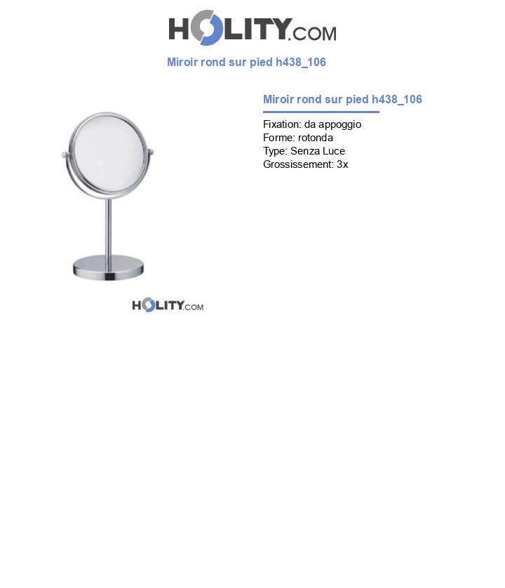 Miroir rond sur pied h438_106