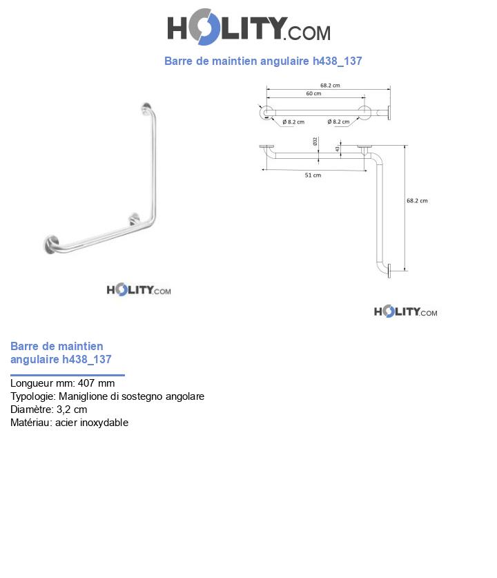 Barre de maintien angulaire h438_137