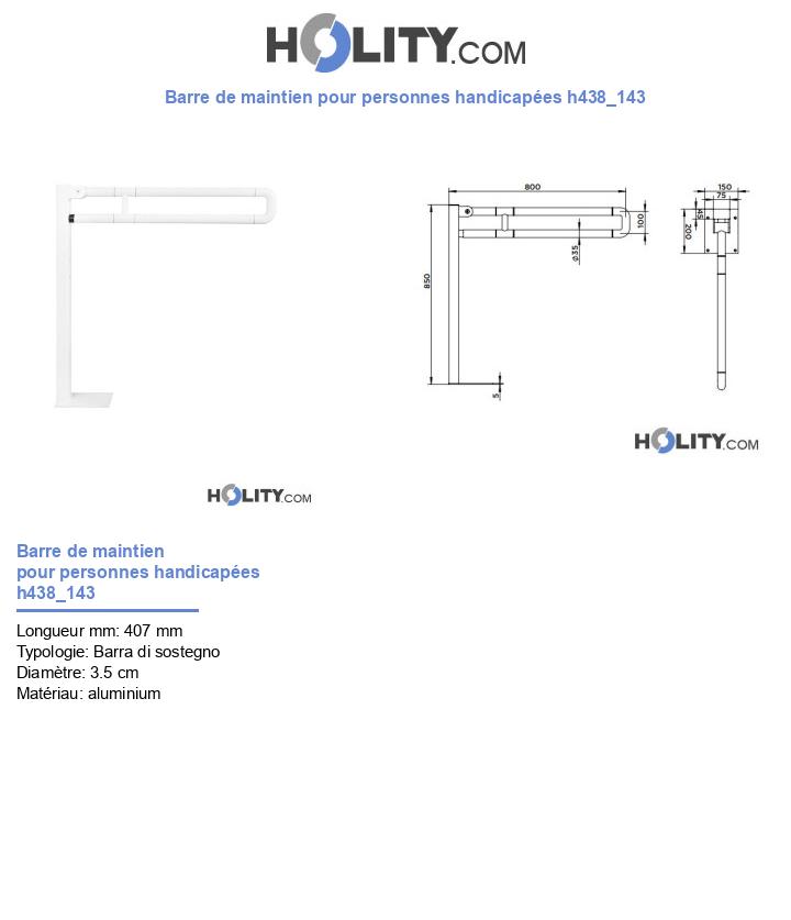 Barre de maintien pour personnes handicapées h438_143