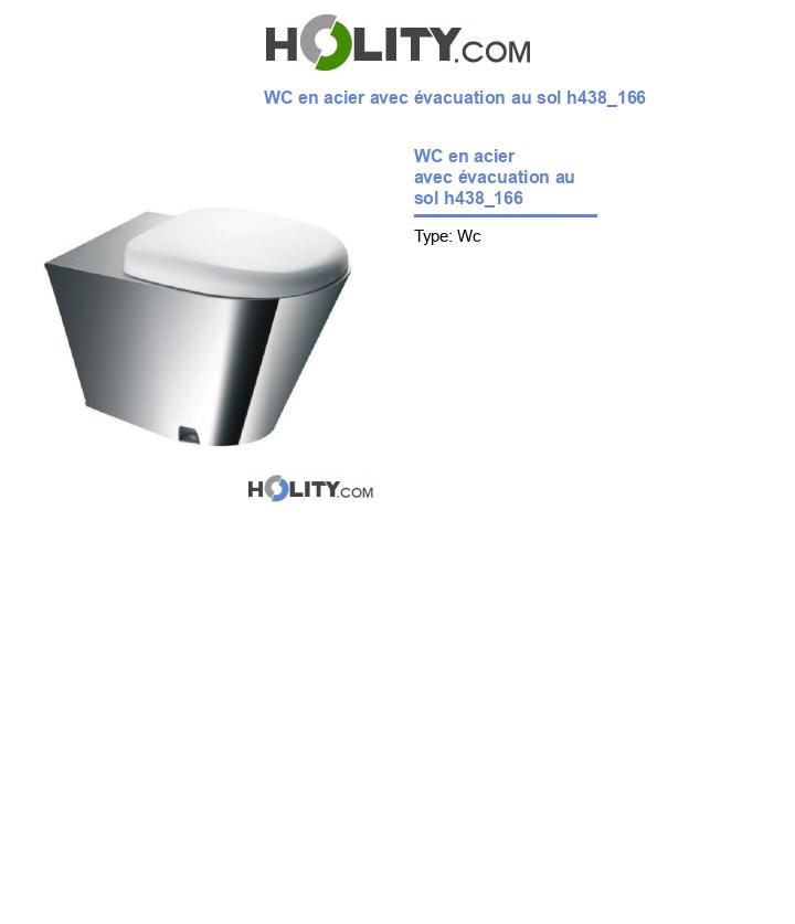 WC en acier avec évacuation au sol h438_166