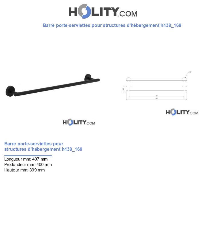 Barre porte-serviettes pour structures d'hébergement h438_169