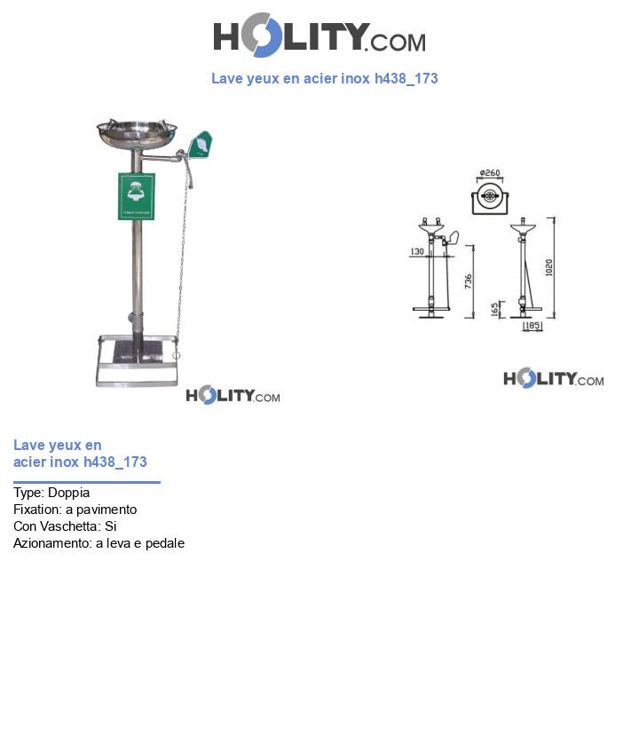 Lave yeux en acier inox h438_173