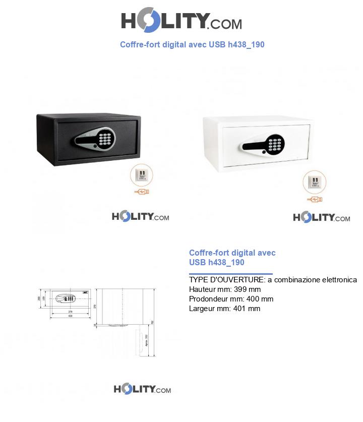Coffre-fort digital avec USB h438_190