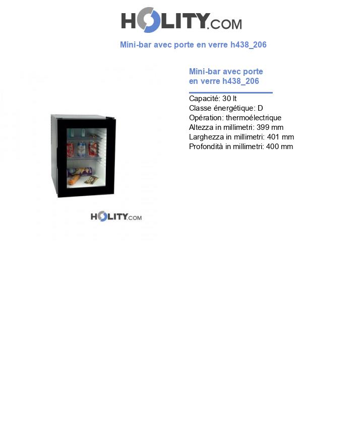 Mini-bar avec porte en verre h438_206
