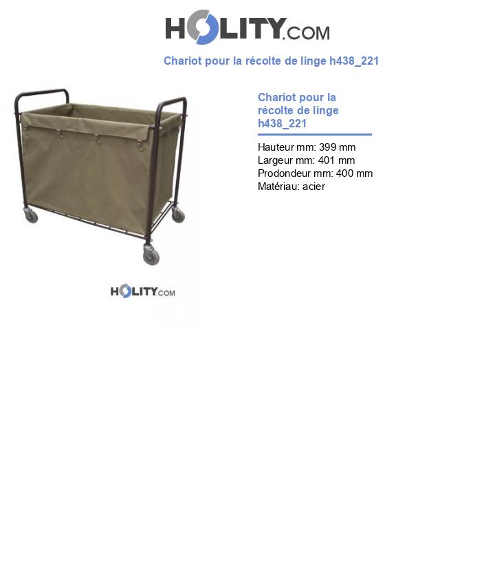 Chariot pour la récolte de linge h438_221