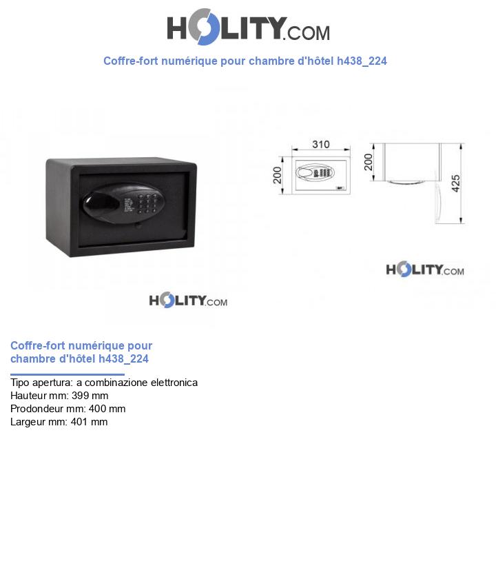 Coffre-fort numérique pour chambre d'hôtel h438_224