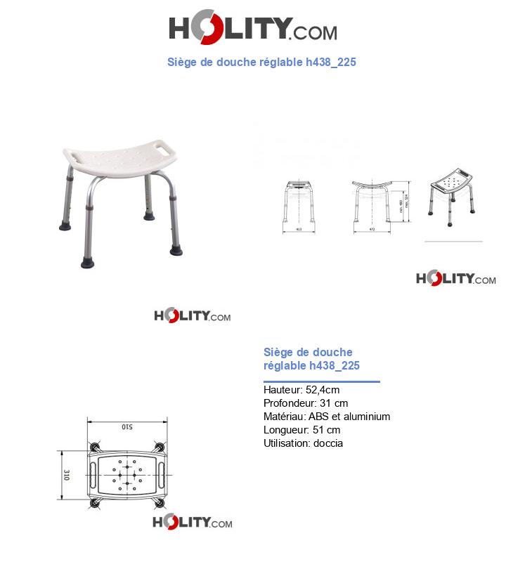Siège de douche réglable h438_225
