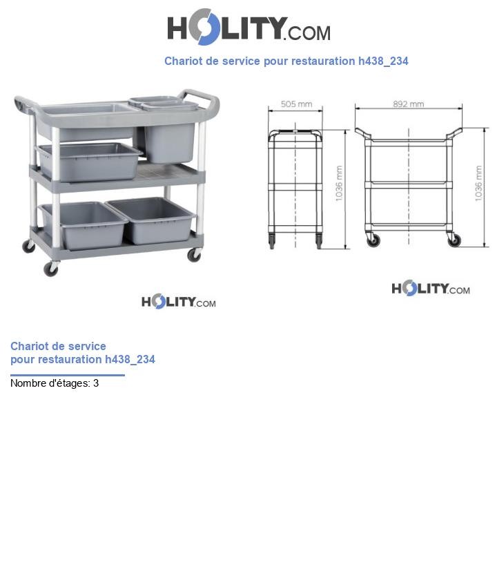 Chariot de service pour restauration h438_234
