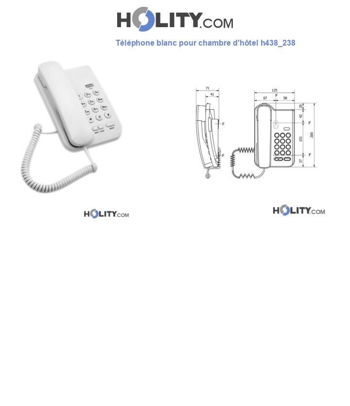 Téléphone blanc pour chambre d'hôtel h438_238