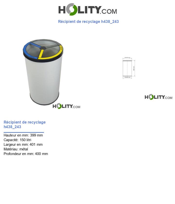 Récipient de recyclage h438_243