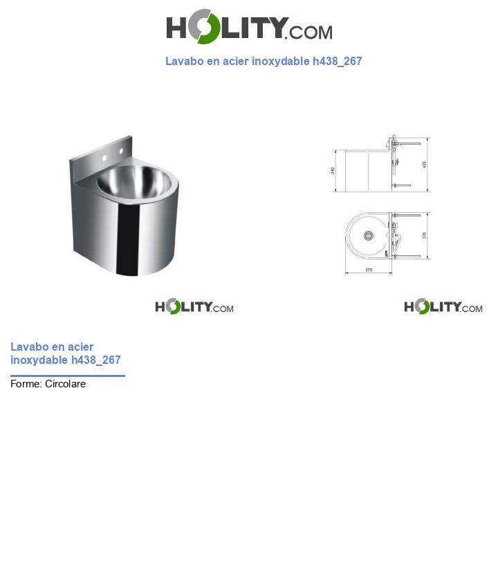 Lavabo en acier inoxydable h438_267