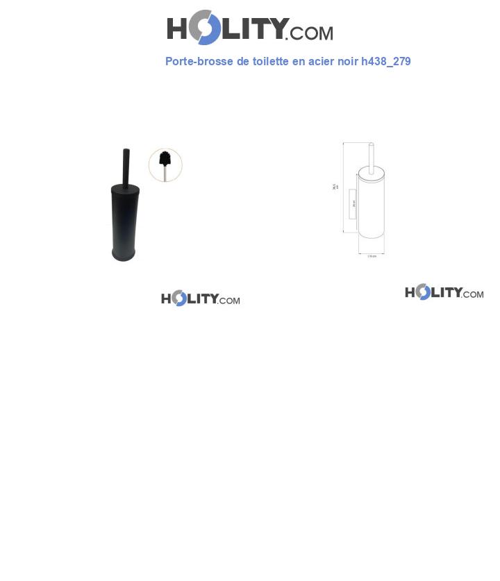 Porte-brosse de toilette en acier noir h438_279