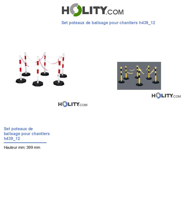 Set poteaux de balisage pour chantiers h439_12