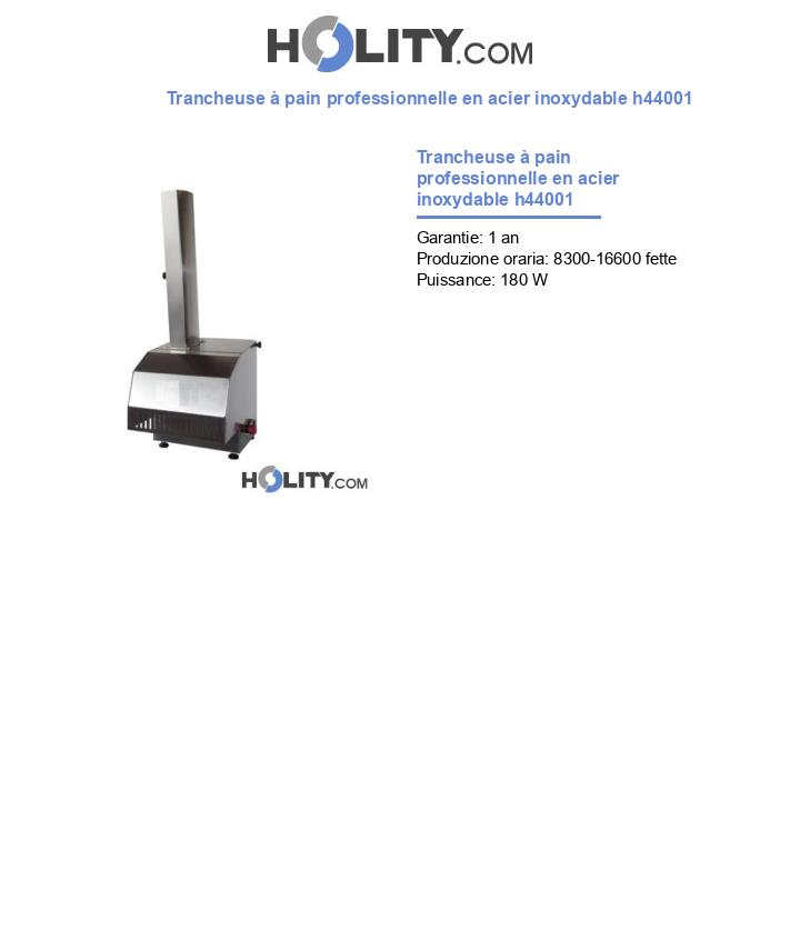 Trancheuse à pain professionnelle en acier inoxydable h44001