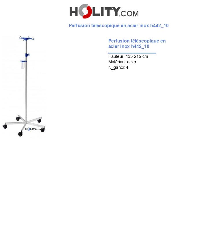 Perfusion téléscopique en acier inox h442_10