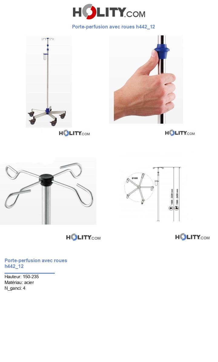 Porte-perfusion avec roues h442_12