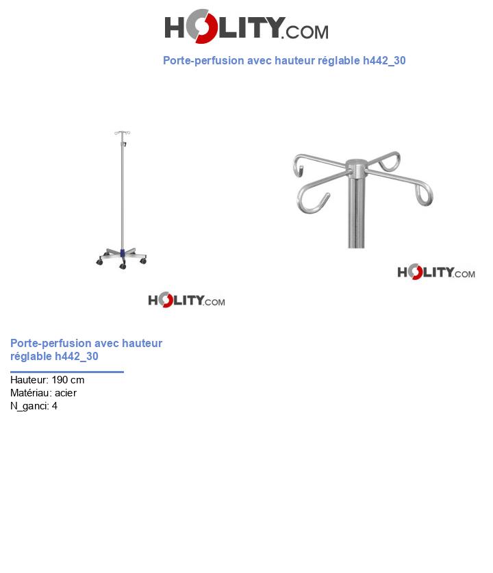 Porte-perfusion avec hauteur réglable h442_30