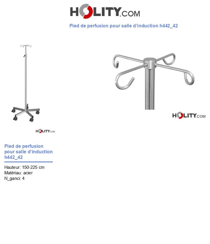 Pied de perfusion pour salle d’induction h442_42