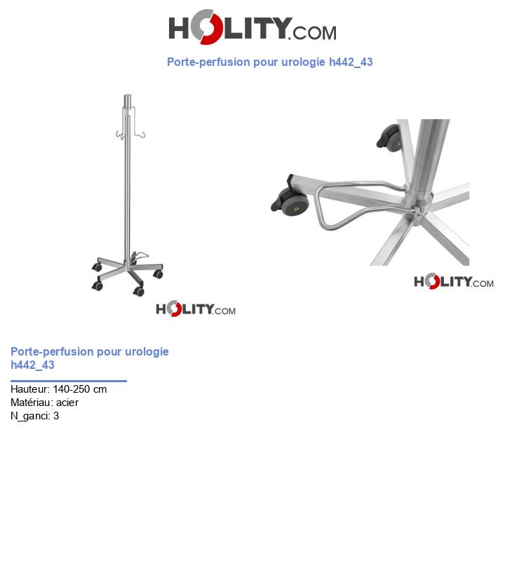 Porte-perfusion pour urologie h442_43