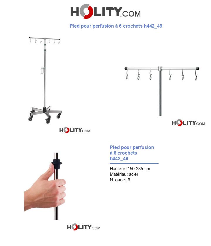 Pied pour perfusion à 6 crochets h442_49