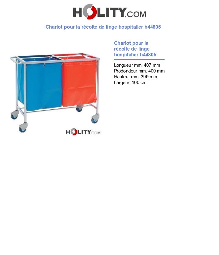 Chariot pour la récolte de linge hospitalier h44805