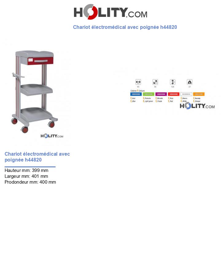 Chariot électromédical avec poignée h44820