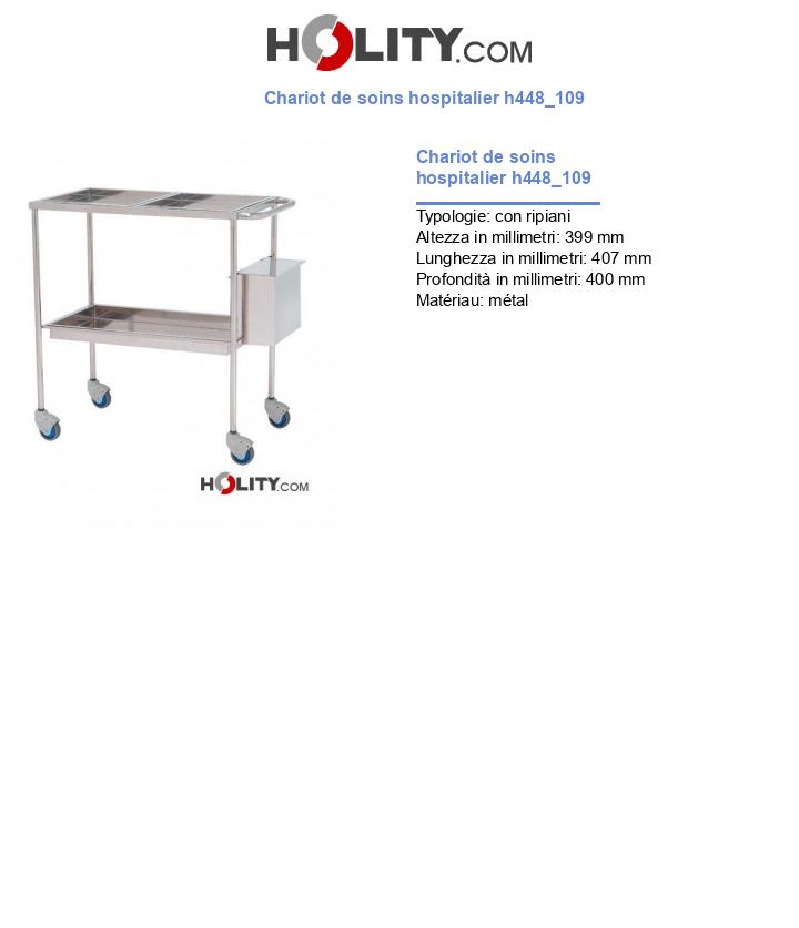 Chariot de soins hospitalier h448_109