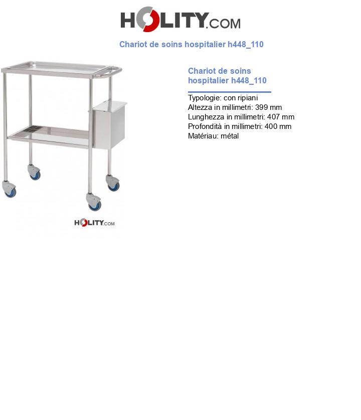 Chariot de soins hospitalier h448_110