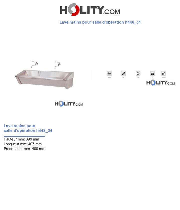 Lave mains pour salle d'opération h448_34
