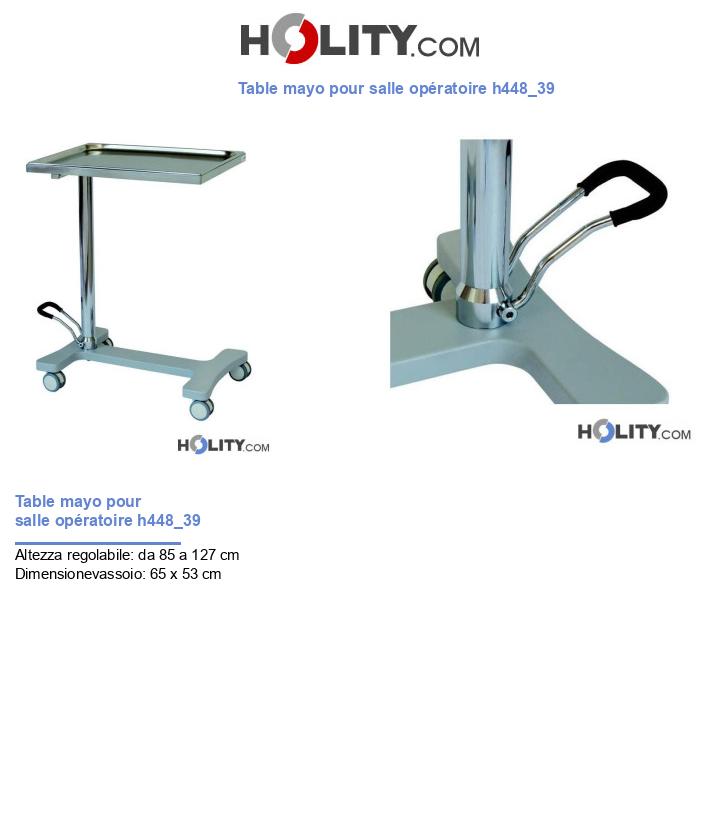Table mayo pour salle opératoire h448_39