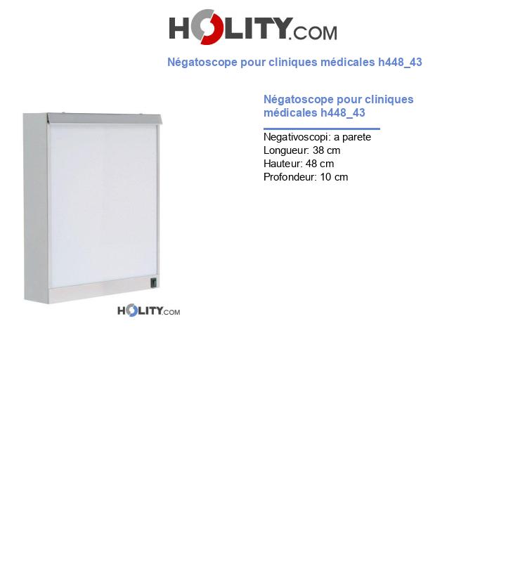 Négatoscope pour cliniques médicales h448_43