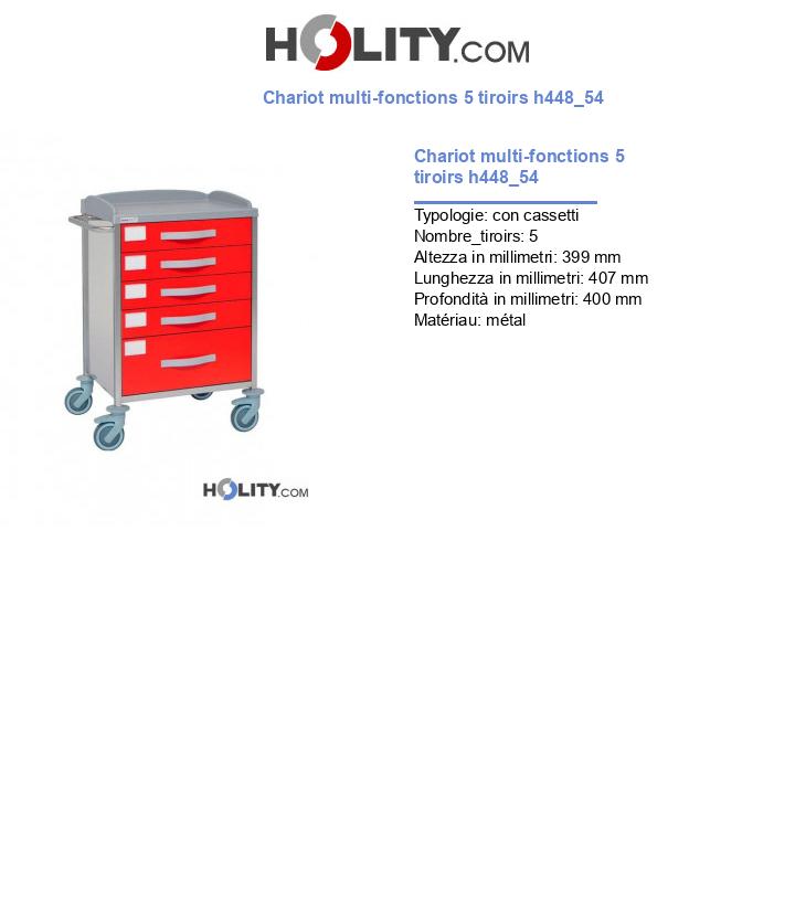 Chariot multi-fonctions 5 tiroirs h448_54