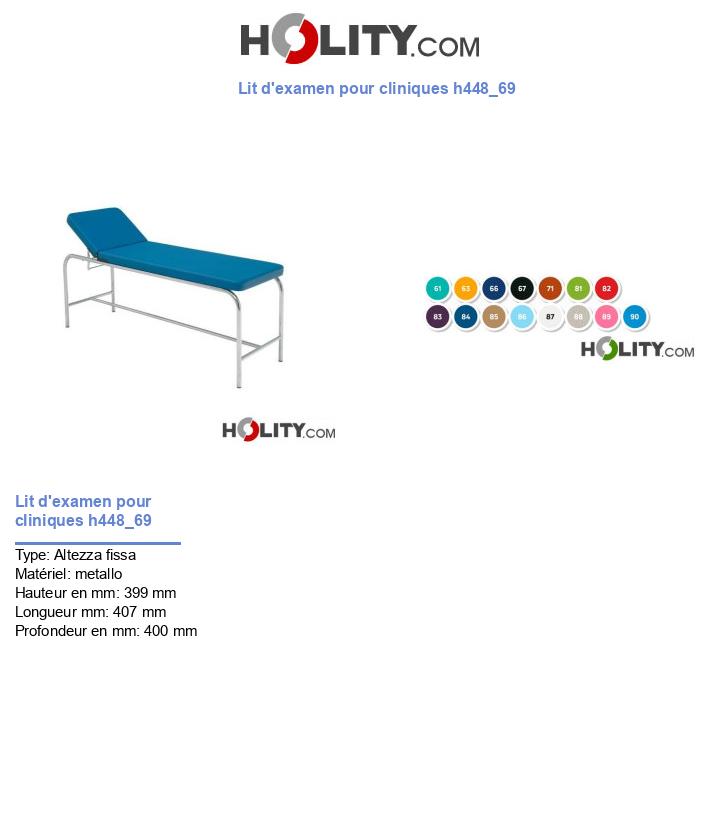 Lit d'examen pour cliniques h448_69