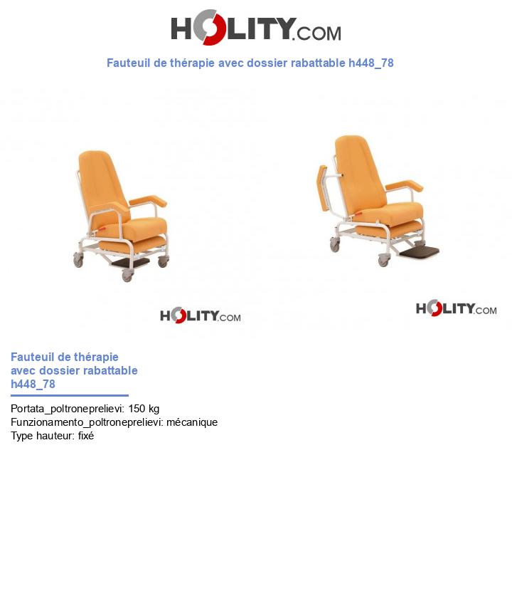 Fauteuil de thérapie avec dossier rabattable h448_78