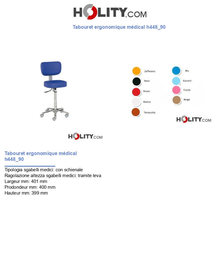 Tabouret ergonomique médical h448_90
