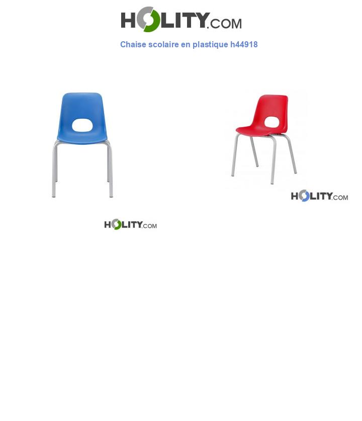 Chaise scolaire en plastique h44918