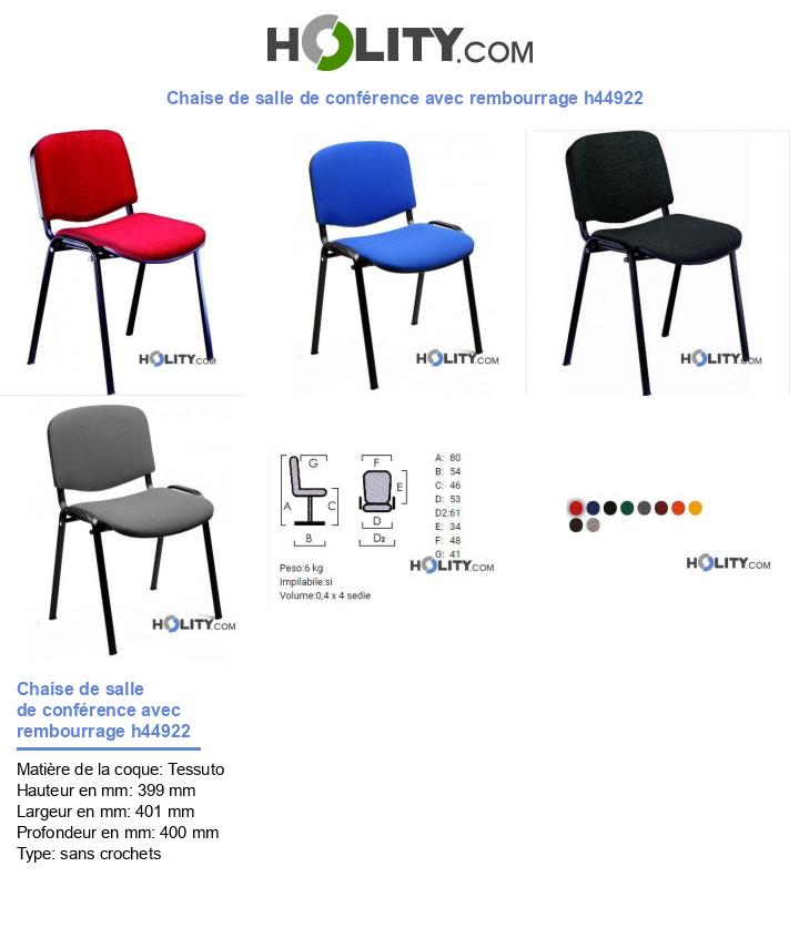 Chaise de salle de conférence avec rembourrage h44922