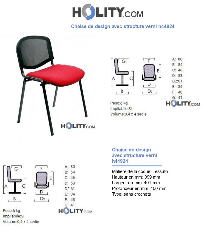 Chaise de design avec structure verni h44924