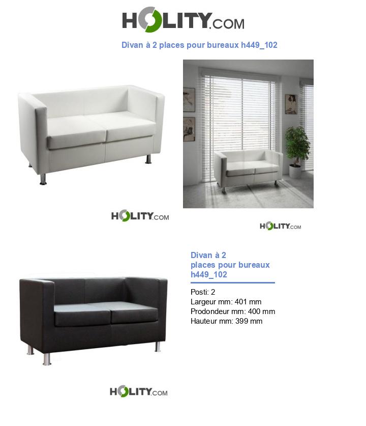 Divan à 2 places pour bureaux h449_102